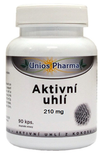 Unios Pharma Aktivní uhlí 210 mg 90 kapslí