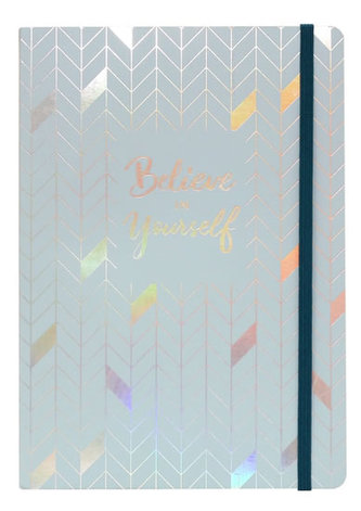 Pukka Pad Sešit A5 s elastickým uzávěrem, šedo modrý, 96 listů, krémový papír 80g