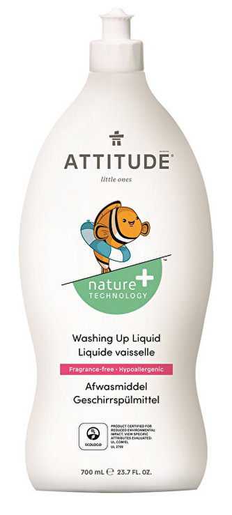ATTITUDE Nature+ Prostředek na mytí nádobí ATTITUDE pro děti bez vůně 700 ml