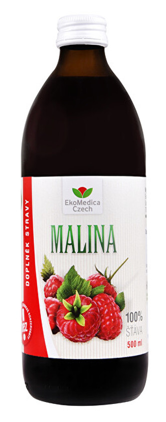 EkoMedica Czech Šťáva Malina 100% 500 ml