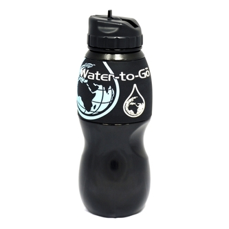 Water-to-GO Water-to-GO lahev 0,75 l černá s modrým lemem