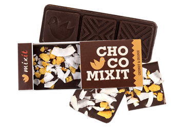 Mixit - Čokoláda Mini - Hořká s kokosem a lyo pomerančem 50 g