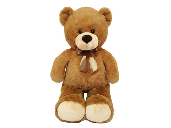 Medvěd plyšový 80cm s mašlí 0m+ v sáčku