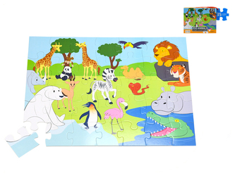 Puzzle zoo 60x44cm 35dílků v krabičce