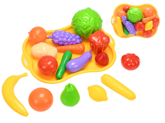 Ovoce a zelenina s podnosem plast v síťce 32x11x23cm