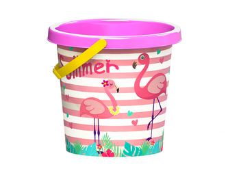 Kbelík plameňák 17cm 10m+