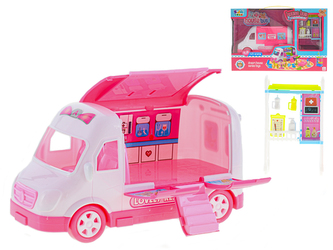 Auto/pojízdný doktor 21cm na volný chod s doplňky 22ks v krabičce