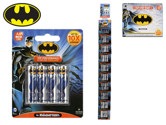 Batman baterie AA/LR6 Alkaline 4 ks na kartě