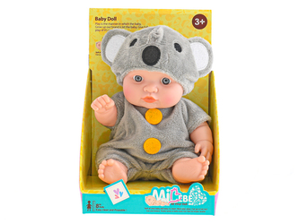 Miminko v oblečku myšky 16cm sedící v krabičce