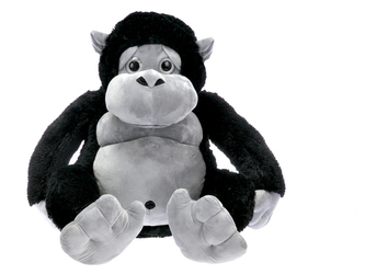 Opice plyšová 65cm sedící černá 0m+ v sáčku