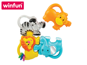 Skládačka zvířátka safari s doplňky 4ks 3m+ na kartě