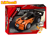 LiNooS stavebnice 170ks auto sportovní na volný chod v krabičce