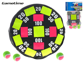 Terč nafukovací na suchý zip se 3ks míčků v sáčku