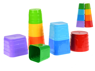 Kostky pyramida 12m+ 8ks v síťce