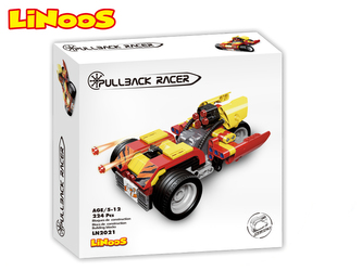 LiNooS stavebnice 224ks auto sportovní na zpětný chod v krabičce