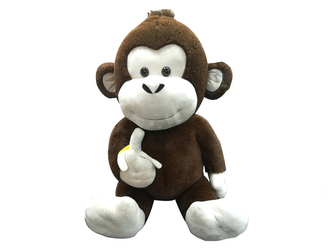 Opice plyšová s banánem 85cm sedící 0m+ v sáčku