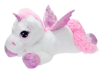 Jednorožec plyšový 80cm ležící s křídly 0m+ v sáčku