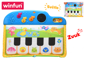 Pianko dětské 41cm 5kláves na baterie se světlem a zvukem 0m+ v krabičce
