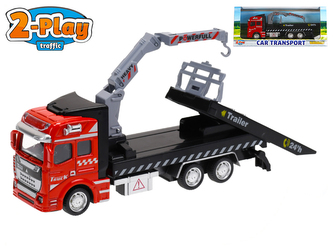 Auto přepravní na auta 19cm kov na zpětný chod v krabičce