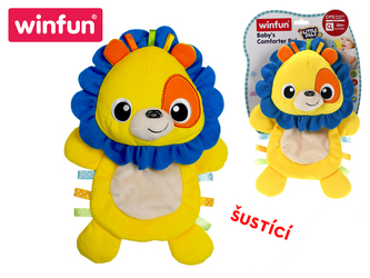 Plyšový kamarád 28cm lvíček šustící 0m+ na kartě