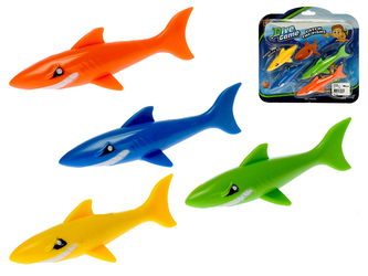 Žralok do vody 12cm 4ks na kartě