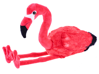 Plameňák plyšový 25cm sedící 0m+ v sáčku