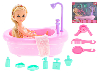 Panenka 14cm ve vaně s doplňky v krabičce