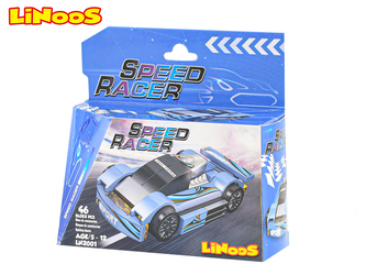 LiNooS stavebnice 46ks auto sportovní na volný chod v krabičce