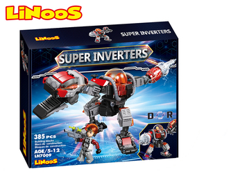 LiNooS stavebnice 385ks robot/dinosaurus s postavičkou v krabičce