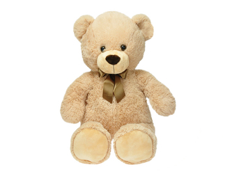 Medvěd plyšový 80cm s mašlí 0m+ v sáčku