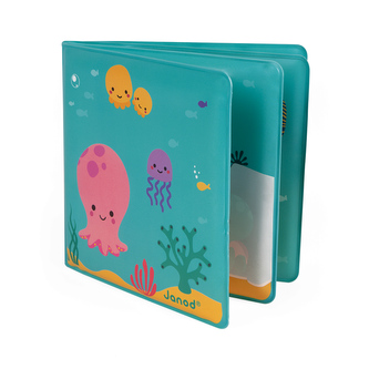 Měkká obrázková knížka do vody pro nejmenší Podmořský svět Janod