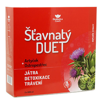 EkoMedica Czech Šťavnatý duet artyčok + ostropestřec 2 x 500 ml