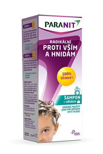 Omega Pharma Paranit šampon 100 ml + hřeben