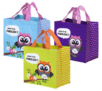 KPPS ECO taška Sova 3 barevné motivy blankyt