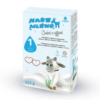 GOLDIM Naše mléko - 1 počát. výživa z kozího mléka 0-6m 525 g