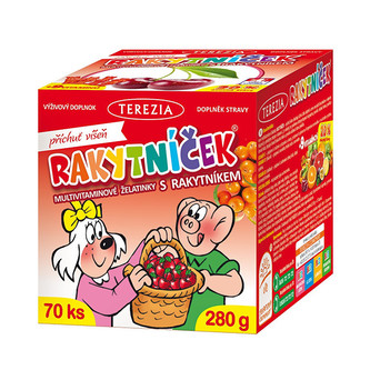 Terezia Company Rakytníček multivitaminové želatinky s rakytníkem - příchuť višeň 70 ks