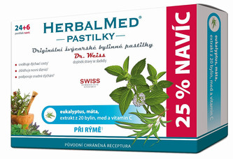Simply You HerbalMed pastilky Dr. Weiss při rýmě 24 pastilek + 6 pastilek ZDARMA