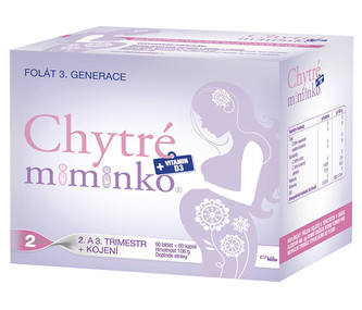 OnaPharm Chytré miminko methylfolát 2 s DHA, 60 tablet + 60 kapslí