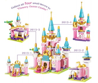 Qman Princess Leah 2613 Zámek komplet 4 ks