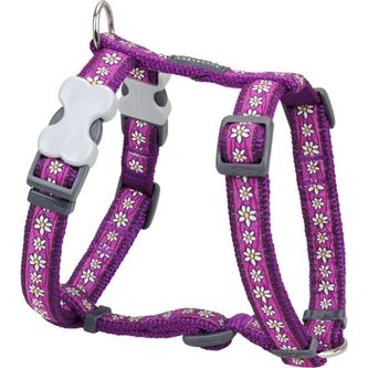 Postroj RD 25 mm x 71-113 cm - Daisy Chain Purple