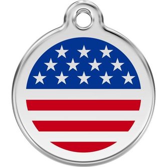 Známka Red Dingo - US vlajka - Modrá velikost známky L - 37 mm