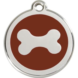 Známka střední průměr 30 mm - Kostička - Hnědá