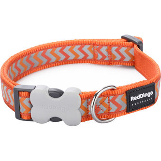 Obojek RD 20 mm x 30-47 cm - Ziggy Rfx - Oranžová