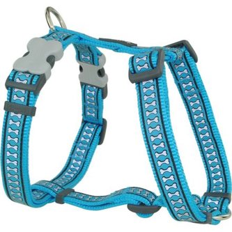 Postroj RD 15 mm x 36-54 cm - Bones Rfx- Tyrkysová Postroj RD 15 mm x 36-54 cm - Bones Rfx- Tyrkysová