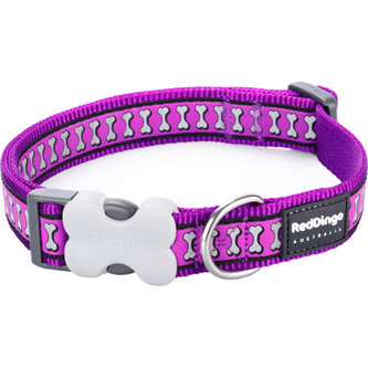 Obojek RD 20 mm x 30-47 cm - Bones Rfx - Fialová