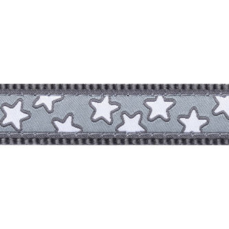 Vodítko RD přep. 15 mm x 2 m - Stars White on Grey Vodítko RD přep. 15 mm x 2 m - Stars White on Grey