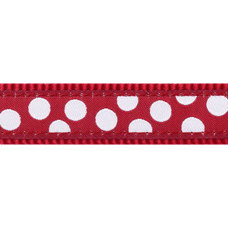 Vodítko RD přep. 25 mm x 2 m - White Spots on Red Vodítko RD přep. 25 mm x 2 m - White Spots on Red