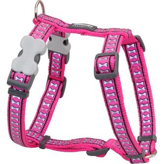 Postroj RD 12 mm x 30-44 cm - Bones Rfx- Tm.Růžová Postroj RD 12 mm x 30-44 cm - Bones Rfx- Tm.Růžová