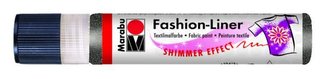 Marabu kontura na textil/třpytivá černá 25 ml