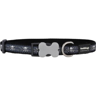 Obojek RD 12 mm x 20-32 cm - Skull & Wire Black